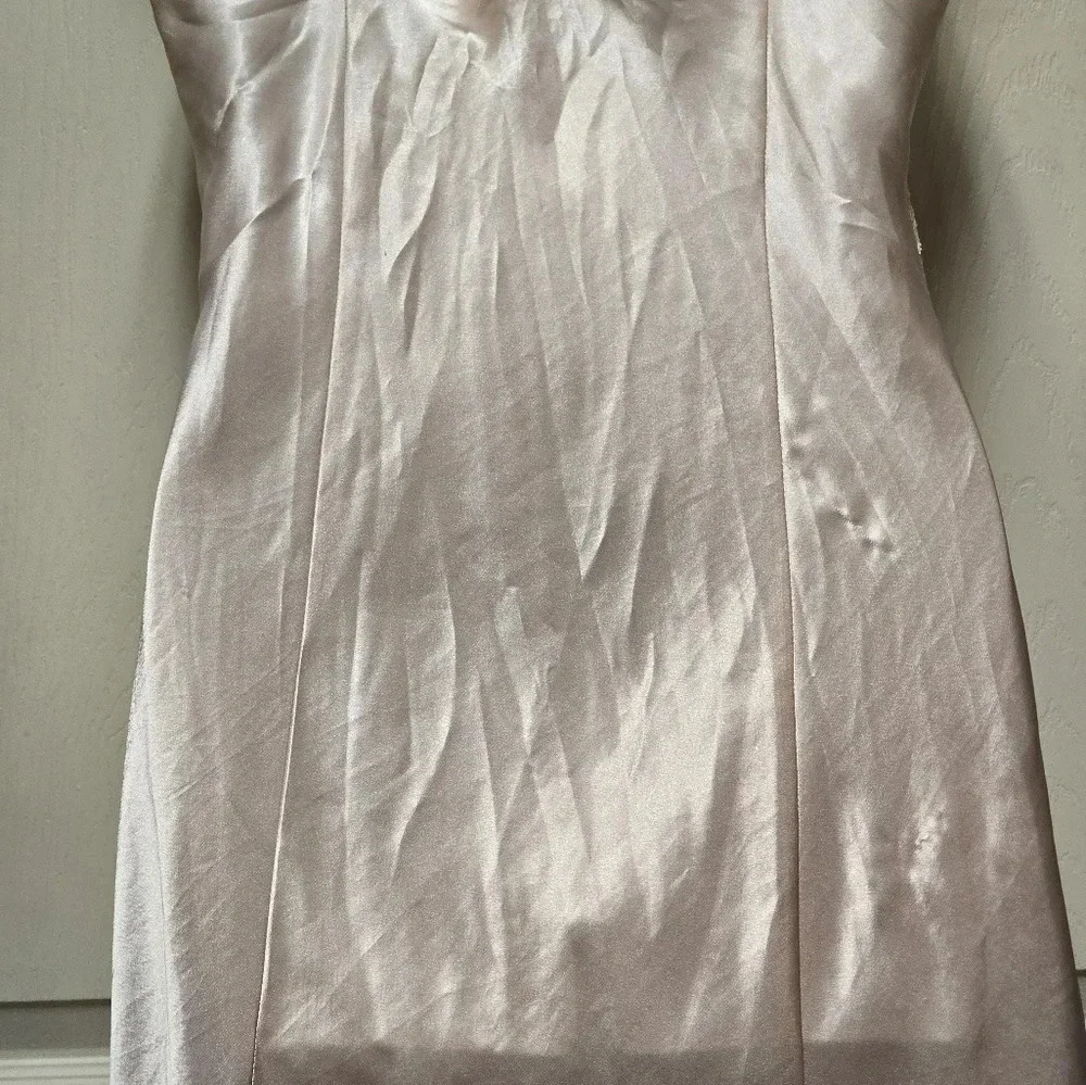 Vintage 90’s Victoria's Secret Blush Satin n Lace Front Split Ankle Gown Sz Med - Picture 14 of 17